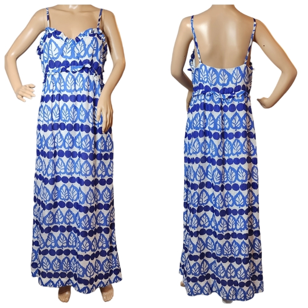 Kate Spade Blue and White Maxi Dress